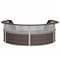 Linea Italia Reception Desk 107 in D X 46 in H, 11.8 ft W X Thermofused Laminate, Clear, Mocha ZUT318 - alternate 1